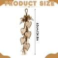 thumbnail image 3 of DLMCUH Rustic Hanging Heart Wall Decor Coastal Themed Five Hearts Wall Hanging with Wooden Beads Jute Rope for House Entryway Living Room Decor, 3 of 7
