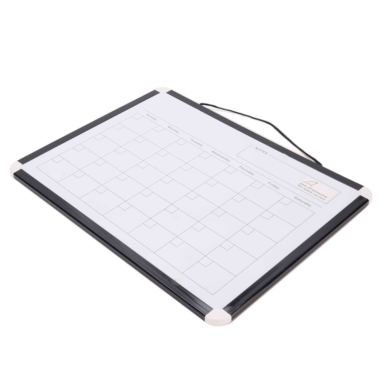 Magnetic Calendar White Board, Easy To Erase Solid Replacement Monthly Calendar Dry Erase Whiteboard with Black Aluminium Frame for Home