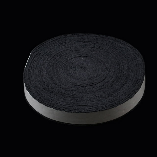 10M Super Fiber Anti-Odor Large Roll Sweatband - Versatile Sports Grip Tape for Badminton, Table Tennis & Fishing - Highly Absorbent Large Disc Towel Racket Handle Wrap (Black)