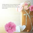 thumbnail image 5 of Artificial Rhinestone Chiffon Flower Heads, Dark Pink Red Flowers 2 Inch 20Pcs, 5 of 5