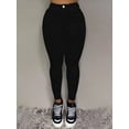 thumbnail image 3 of Women's High Waisted Skinny Jeans Slightly Stretchy Ultra Soft Plush Lined Suitable for wearing in autumn and winter, 3 of 7