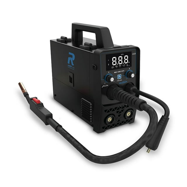 Soldadora Inversora Redbo MIG-120D, 120A. Multiproceso 3 en 1 (MIG, MMA, TIG Lift) para 127V. Para soldar con y sin gas. Portátil y con ciclo de trabajo del 60%.