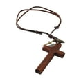 thumbnail image 2 of Cruz Colgante Accesorio Calle Moda Madera Cruz Colgante para Cumpleaños Día de San Valentín Día de Acción de Gracias Regalo para Hombres Marrón Fernando COLLAR COLGANTE, 2 of 8