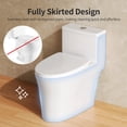 thumbnail image 3 of Deervalley One Piece Elongated Toilet, 1/1.28 GPF Dual Flush Rimless Bowl White Toilet With ADA Comfort Seat Height (Seat Included) DV-1F0437, 3 of 13