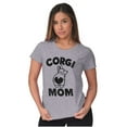 thumbnail image 4 of Corgi Mom Dog Pet Parent Fur Mama Womens Slim Fit Graphic Tee Brisco Brands S, 4 of 5