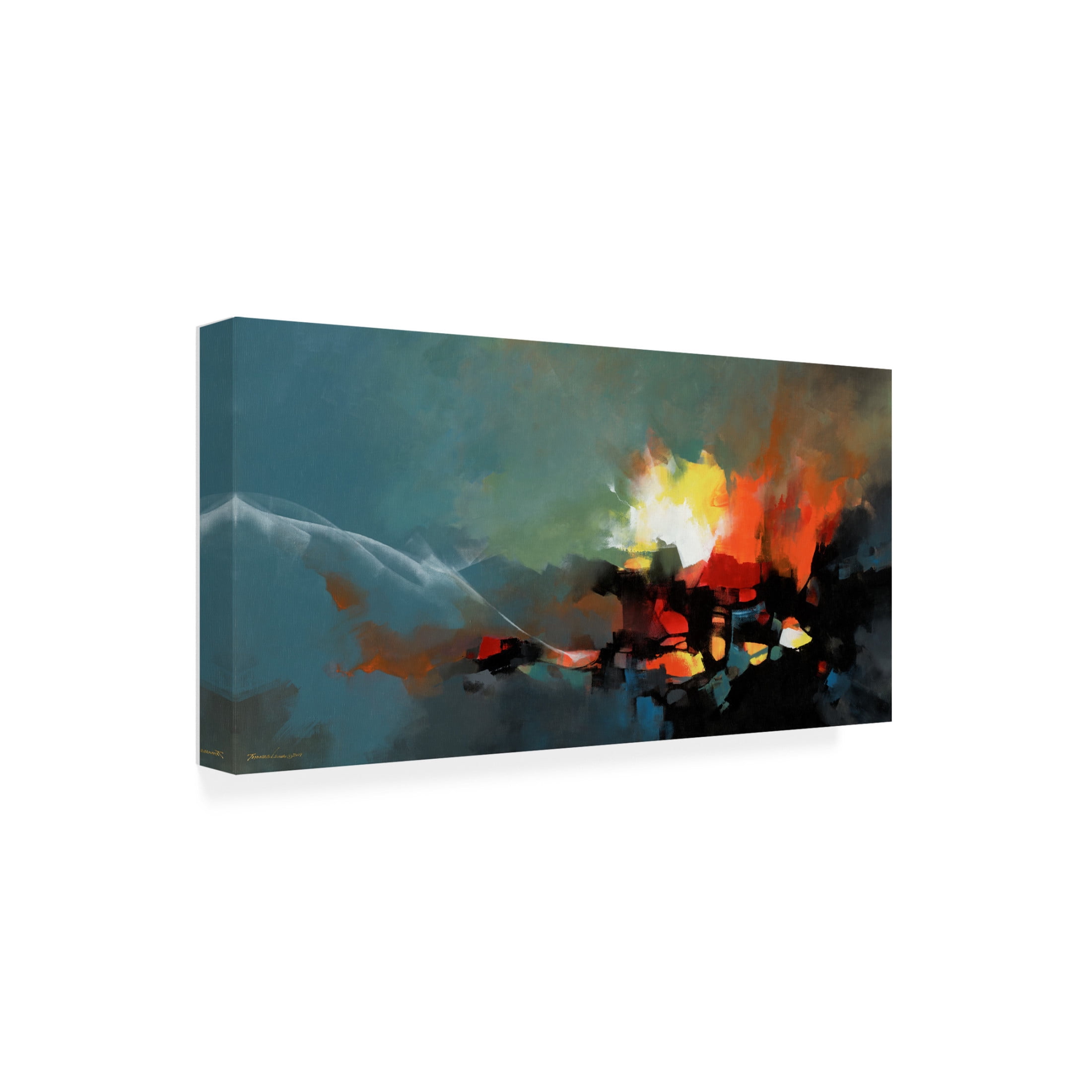 Canvas Wall Art - Thomas Leung 'Explorations I' Wall Art for Living Room, Bedroom, or Office Décor by Trademark Fine Art - 19 x 10 Inches