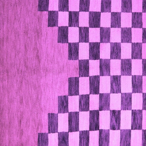 Ahgly Company Indoor Square Abstract Purple Modern Area Rugs, 8' Square