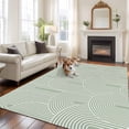 thumbnail image 2 of Large Area Rugs for Living Room Bedroom, Sage Green Ombre 6'x9' Rug Washable Carpet Runner Indoor Outdoor, Farmhouse Stripes Modern Abstract Art Non Slip Floor Mats Rug for Kitchen, Playroom, 2 of 8