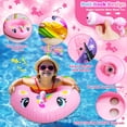 thumbnail image 3 of Unicornio flotante para piscina con pistola de agua, inflable para niños de 3 a 8 años, 3 of 9