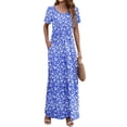 thumbnail image 2 of OutfitShow Women Summer Dress Short Sleeve Casual Long Dress Loose Maxi Dresses with Pockets, 2 of 6