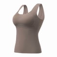 thumbnail image 6 of Women's Seamless Bodysuit with Built In Bra, Strapless Tank Top with Removable Cups, T-Shirt Bra Alternative for Everyday Wear, Backless Dress and Layering-Khaki, 6 of 6