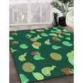 thumbnail image 3 of Ahgly Company Machine Washable Indoor Rectangle Transitional Dark Forest Green Area Rugs, 8' x 12', 3 of 7