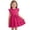 Hot Pink A2, variant on Edvintorg Short Sleeve Dress for Girls Fashion Ruffle Turndown Collar Princess A Line Sundress Girls Clothes Size 2-7