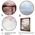 thumbnail image 3 of Designart "Window to Hiroshima in Pink IV" Landscapes Framed Wall Art - Traditional Pink Japan Living Room Framed Canvas Art, 3 of 6