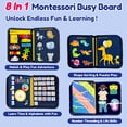 thumbnail image 3 of Busy Board Book Qizfun Dinosaur Montessori, juguete de 1 a 4 años, 3 of 7