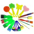thumbnail image 2 of Xelparuc 21 piezas Kit de arte para niños Flores Pinceles de esponja Pintura Kit de pintura divertido Juego de herramientas de pincel de pintura para niños Juego de herramientas de pintura de dibujo de educación temprana y manualidades Suministros de diseño de arte de bricolaje Ormromra FLD-1875, 2 of 8