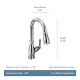 thumbnail image 3 of Moen Brantford One-Handle High Arc Pulldown Kitchen Faucet Featuring Reflex, Spot Resist Stainless (7185SRS), 3 of 7