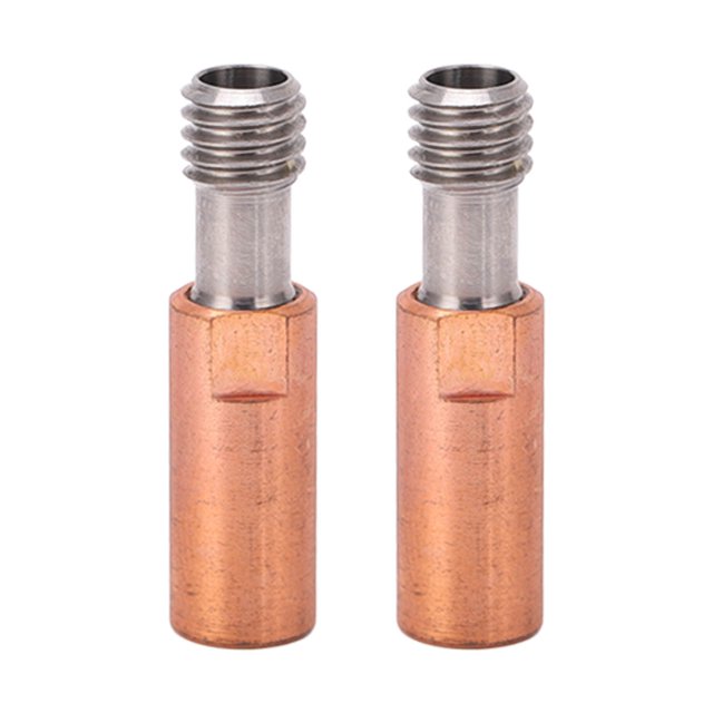 Boquilla de garganta para impresora 3D (2 unidades, aleación de titanio, cobre bimetálico) para Ender 3, 3 V2, 3 Pro Hotend, orificio pasante de 4,1 mm.