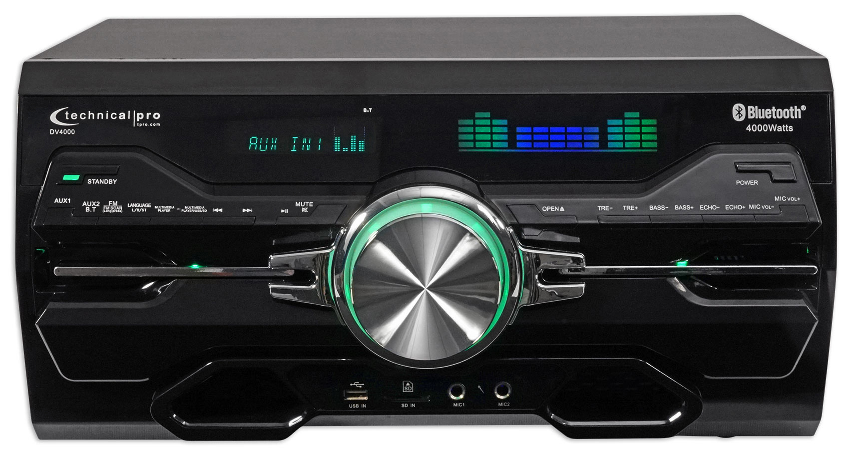 Technical Pro 4000W Karaoke Receiver/Amplifier/DVD/CD-G Player, Bluetooth/USB/FM - image 2 of 6