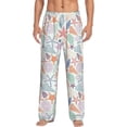 thumbnail image 2 of Lsque Colorful Seashells Print Men's Pajama Pants, Lounge Pant - Comfortable Home Wear,Elastic Waistband, Stylish Design-XX-Large, 2 of 9