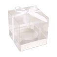 thumbnail image 1 of Paquete de 12 recipientes transparentes de PVC para cupcakes para hornear, regalar y hacer manualidades. Perfectos para bodas, cumpleaños y regalos de fiesta., 1 of 5