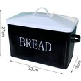 thumbnail image 3 of Metal Bread Box For Kitchen Countertop Black Bread Box with lid for Homemade Bread Farmhouse Style Bread Bin-Kitchen Food Bread Storage Container, 3 of 7
