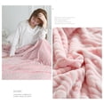 thumbnail image 4 of 27.5 × 39.3 Inch Fleece Throw Blanket for Couch Sofa Bed, Soft Cozy Lightweight Plush Flannel Blanket, All Seasons, 4 of 6
