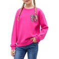 thumbnail image 2 of Aideaone Girls Sweatshirt Crewneck Long Sleeve Casual Graphic Pullover Tops for Kids 7-14 Years, 2 of 6