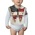 thumbnail image 6 of Zufioo American Flag Butterfly Wall Print Toddler Adjustable Waterproof Bib, 11.6x15 Inch Feeding Bib Suitable for 6-24 Month Babies, 6 of 8