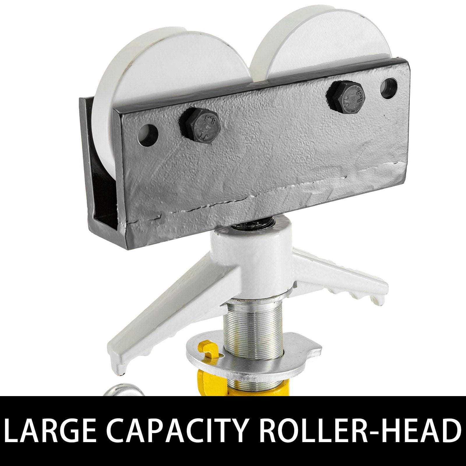 HCY 0.5-12 inch Roller Pipe Stand Adjustable Height 32"-55" Pipe 2500Lb Capacity Jack Stands Folding Portable High Folding Pipe Stand with Roller Head Fold A Trailer Jacks