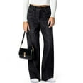 thumbnail image 6 of Hearthz Women Wide Leg Jeans High Waisted Stretchy Straight Leg Baggy Womans Jeans Trendy Seamed Front Loose Denim Pants for Women Trendy with Pockets, 6 of 7