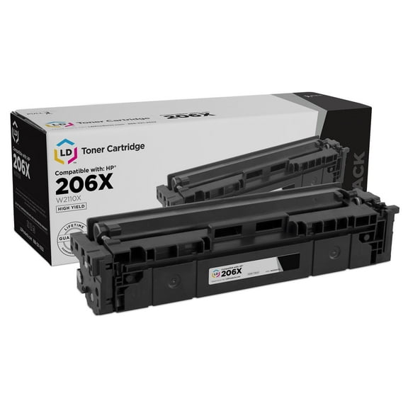 LD Products Compatible Replacement for HP 206X W2110X HY Black Toner for M255dw, M283cdw, M283fdw