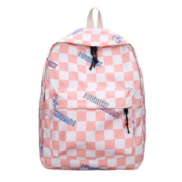 La nueva mochila a cuadros de moda, la versión coreana de la pequeña c