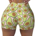 thumbnail image 2 of Susaid Cute Avocado Print Intensify Workout Shorts for Women Seamless Scrunch Short Gym Yoga Running Sport Active Exercise Fitness Shorts-XX-Large, 2 of 8
