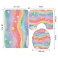 thumbnail image 3 of Dreamy Pastel Wave Pattern Bathroom Rugs Sets 3 Piece,Toilet Cover Set,Absorbent Non Slip Bathroom Mats Sets with U-Shaped Contour Rug Toilet Rug Set, 3 of 5