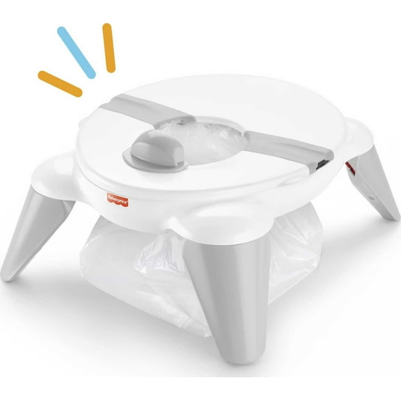 Fisher-Price 2-in-1 Travel Potty Portable Infant to Toddler Training Toilet with Carry Bag