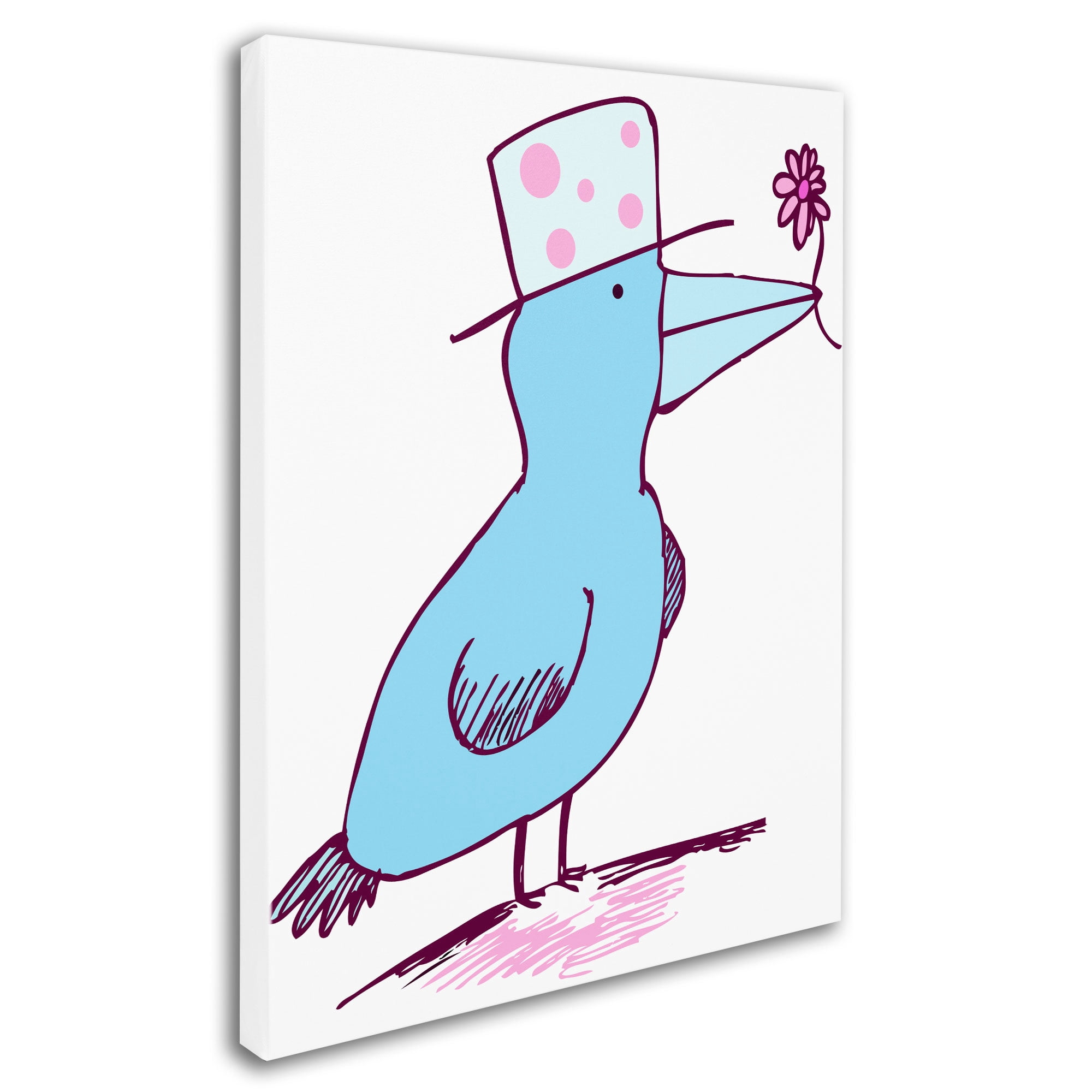 Trademark Fine Art "Flower Bird" Canvas Art by Carla Martell
