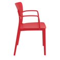 thumbnail image 4 of Compamia Lisa Outdoor Dining Arm Chair  in Red, 4 of 6