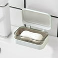 thumbnail image 6 of Double Draining Soap Box with Lid, Plastic Soap Holder with Removable Tray and Flip-Top Design for Bathroom, Kitchen, and Travel, 6 of 6