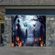thumbnail image 4 of Panel De Puerta De Garaje W Horror Night Para Halloween, Fie, 4 of 4