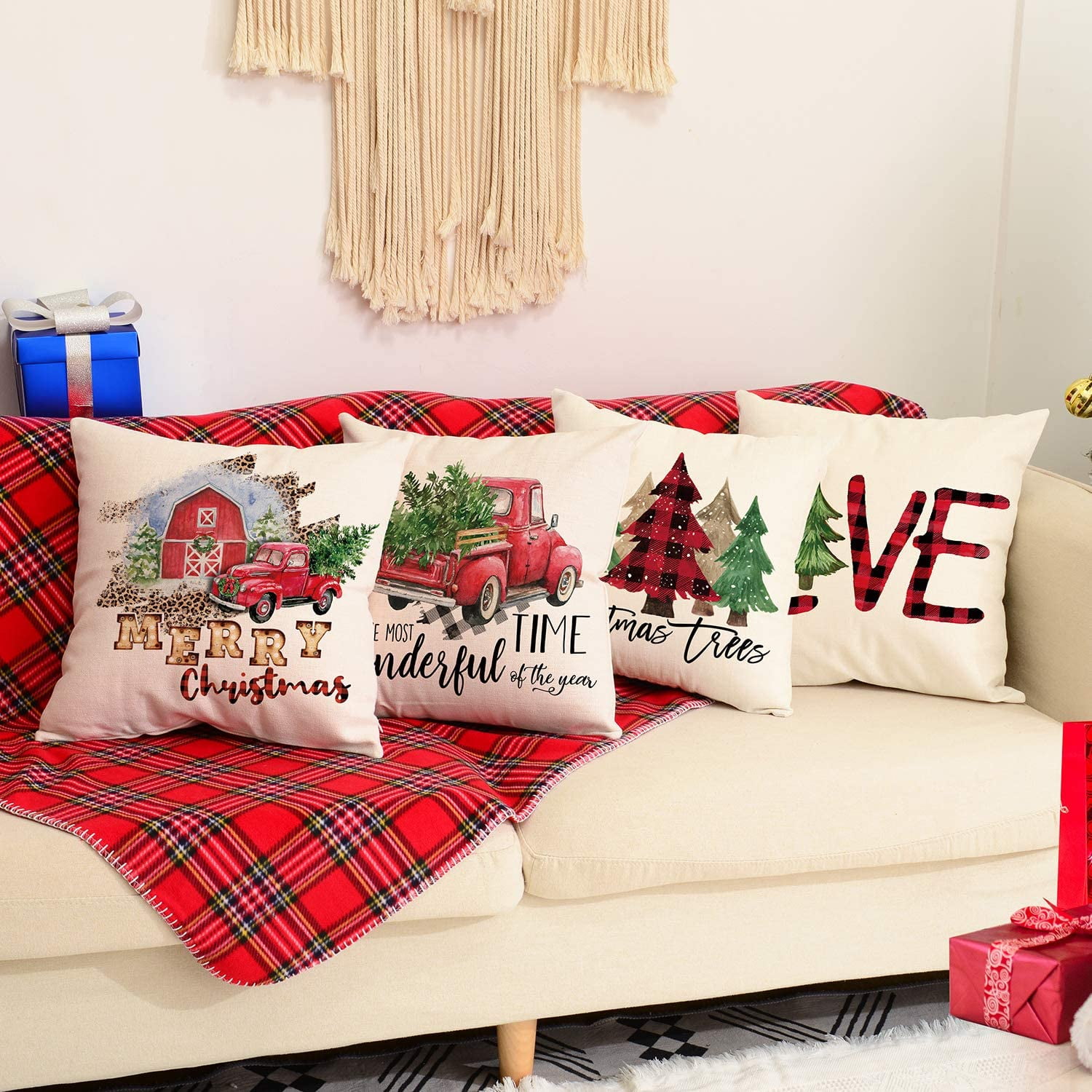 Red truck throw pillows new arrivals