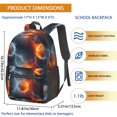 thumbnail image 3 of Basketball and Fire Black Pattern 17" School Backpacks for Teens,Waterproof Oxford Fabric,S-Shape Padded Straps for School,Travel,Hiking,Camping, 3 of 6