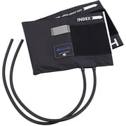 Sphygmomanometer Cuff and Two-Tube Bladder - Black Nylon Large Adult