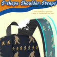 thumbnail image 5 of Bigfoot and Human Black Pattern 17" School Backpacks for Teens,Waterproof Oxford Fabric,S-Shape Padded Straps for School,Travel,Hiking,Camping, 5 of 6