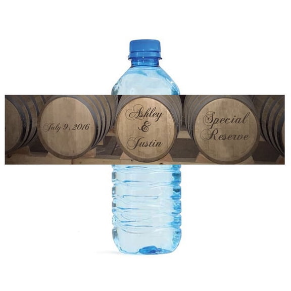 100 Wine Barrel Vineyard Wedding Water Bottle Labels Engagement Party Special Occasion