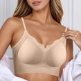 thumbnail image 2 of KHONTS Women's Push Up Wireless Non- Bras Seamless Comfort Supportive Lift Soft Bra Comfortable T Shirt Bralettes for Everyday Khaki XL/XXL, 2 of 4