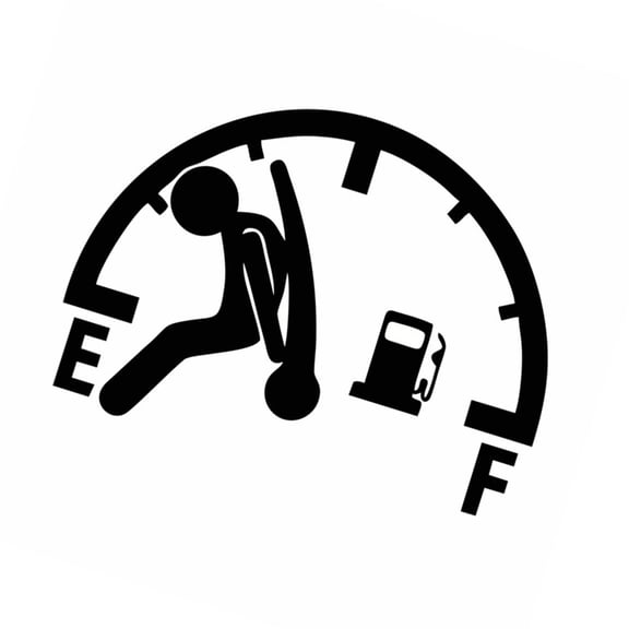 Sinyiin Funny Adhesive Fuel Tank Gauge Decal For Car Gas Tank Cover High Durability Waterproof Sticker Easy To Apply Vehicle Mod