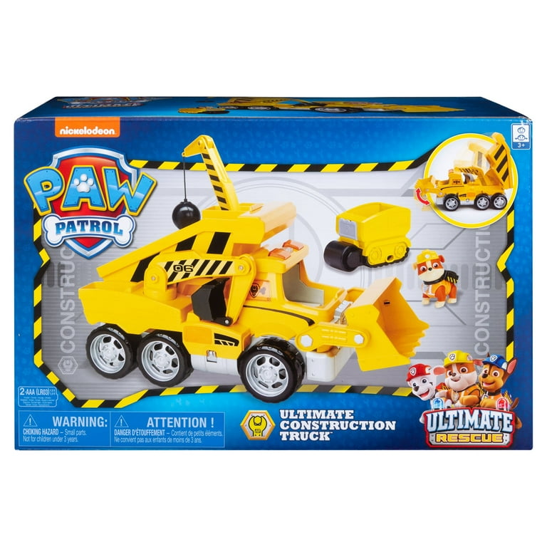 PAW Patrol Ultimate Rescue Construction Truck with Lights Sound and Mini Vehicle for Ages 3 and Up