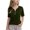 Army Green, variant on Lopecy-Sta Girls T-Shirts Button Down Tunic Tops Short Sleeve Solid Blouse Henley V Neck Summer Tees