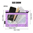 thumbnail image 3 of Cute Bat with Wizard Hat 2 Pack Pencil Pouch for 3 Ring Binder Smooth Zipper Folders with Pockets Clear Window Pencil Case, 3 of 6